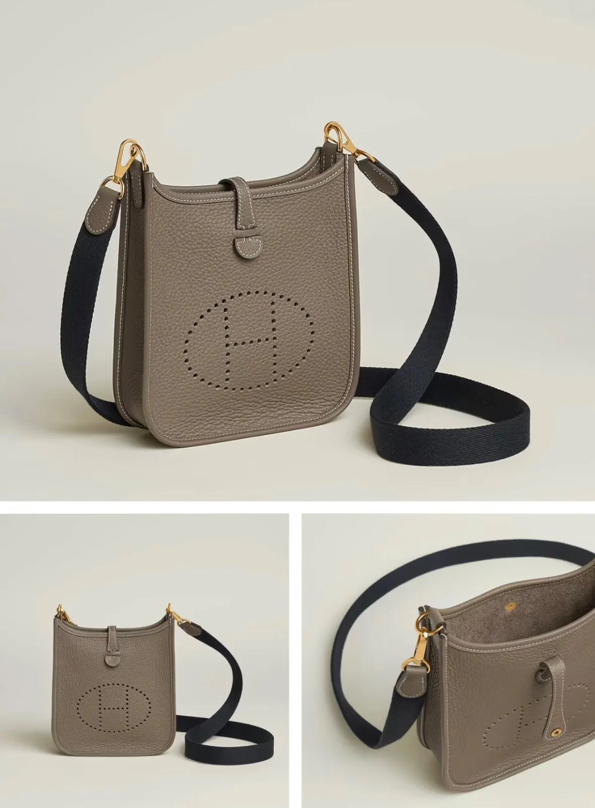 𝐇 Evelyne Clemence Leather Bag