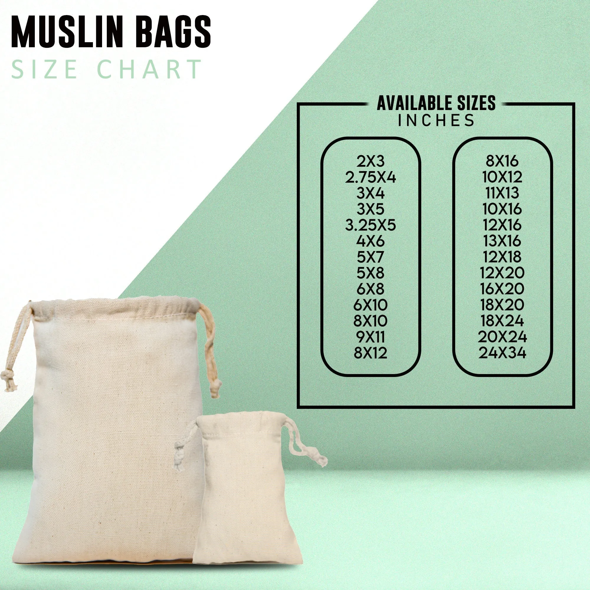 16x20 Inch Double Drawstring Bags