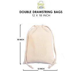 16x20 Inch Double Drawstring Bags