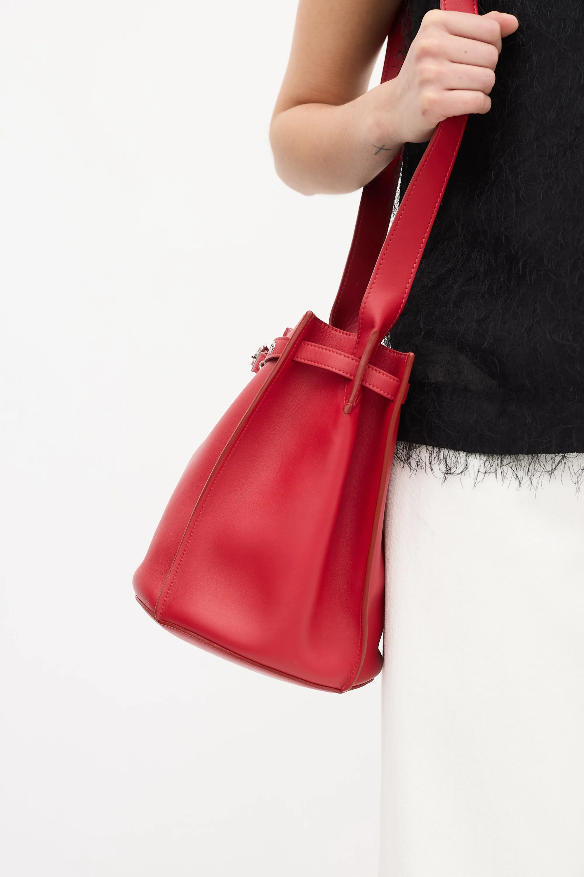 2017 Leather Big Bucket Bag