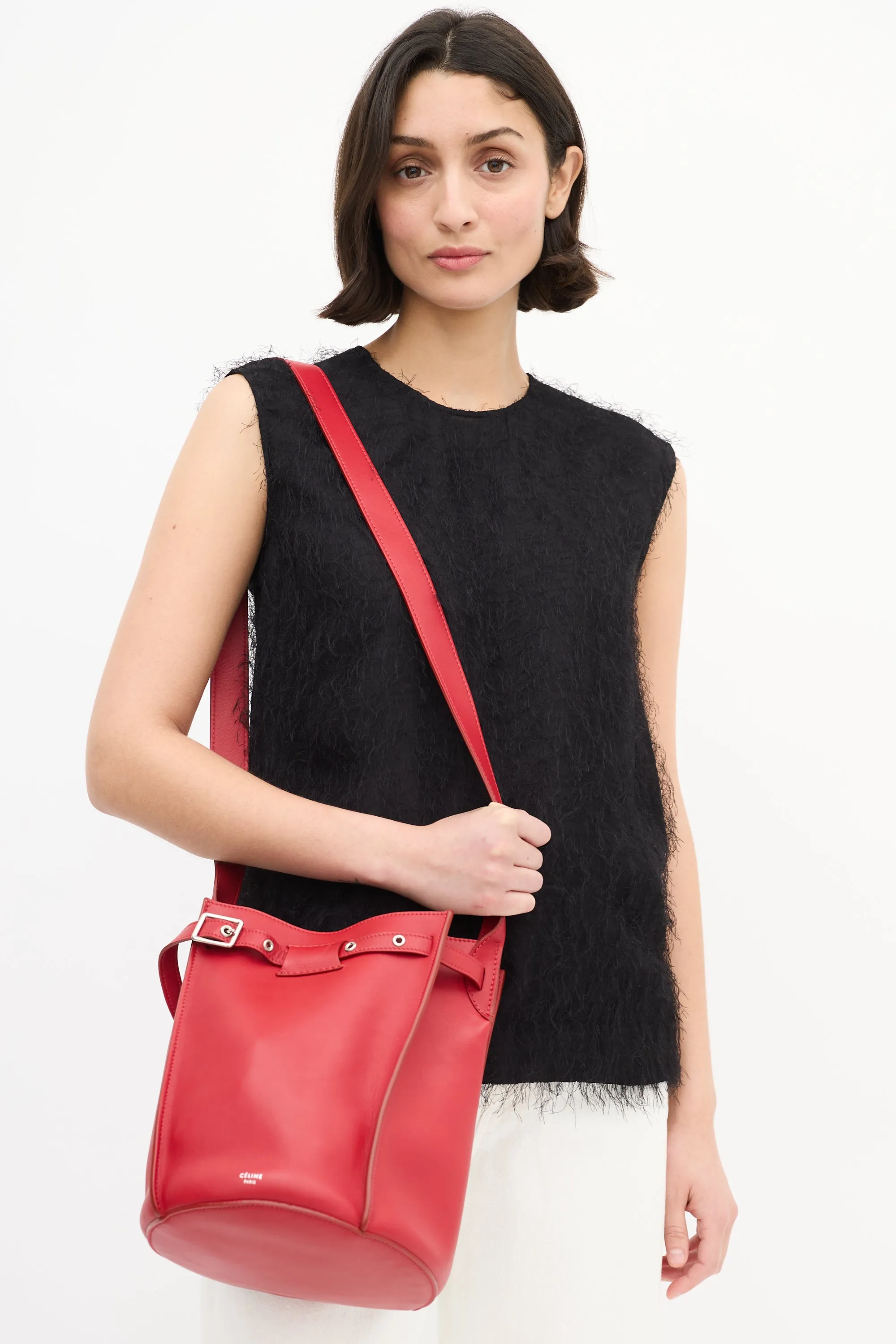 2017 Leather Big Bucket Bag