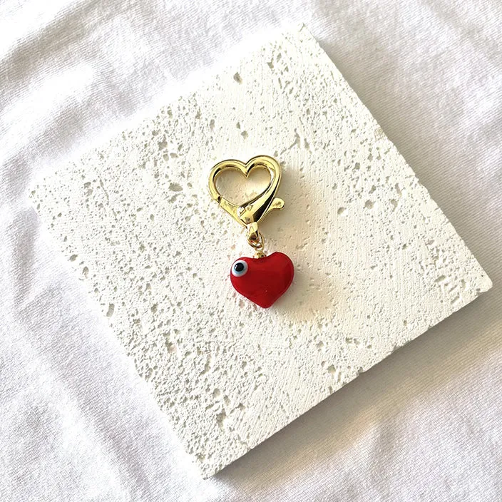 Bag Charms, Charms for Handbags, Red Heart Charm
