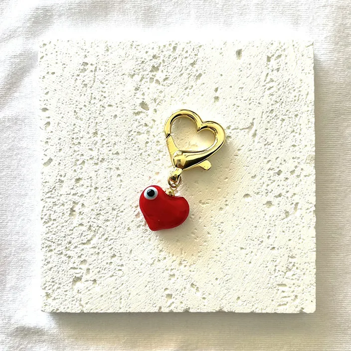 Bag Charms, Charms for Handbags, Red Heart Charm