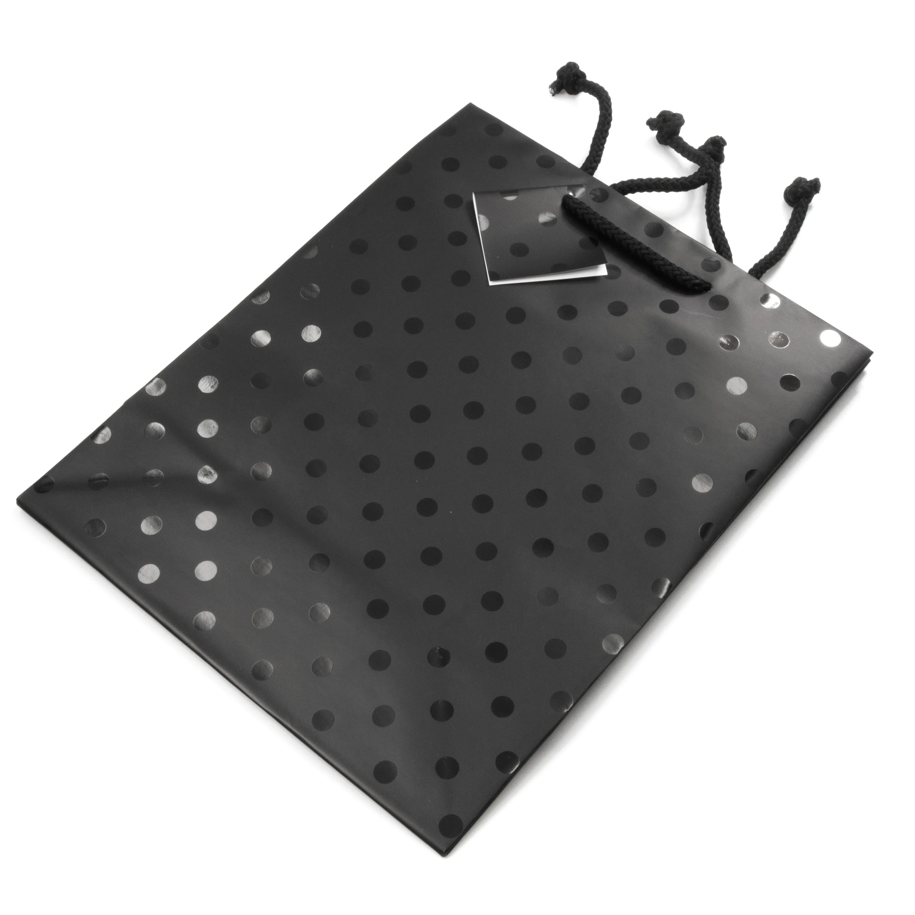 Black Polka Dot Paper Tote Gift Bags