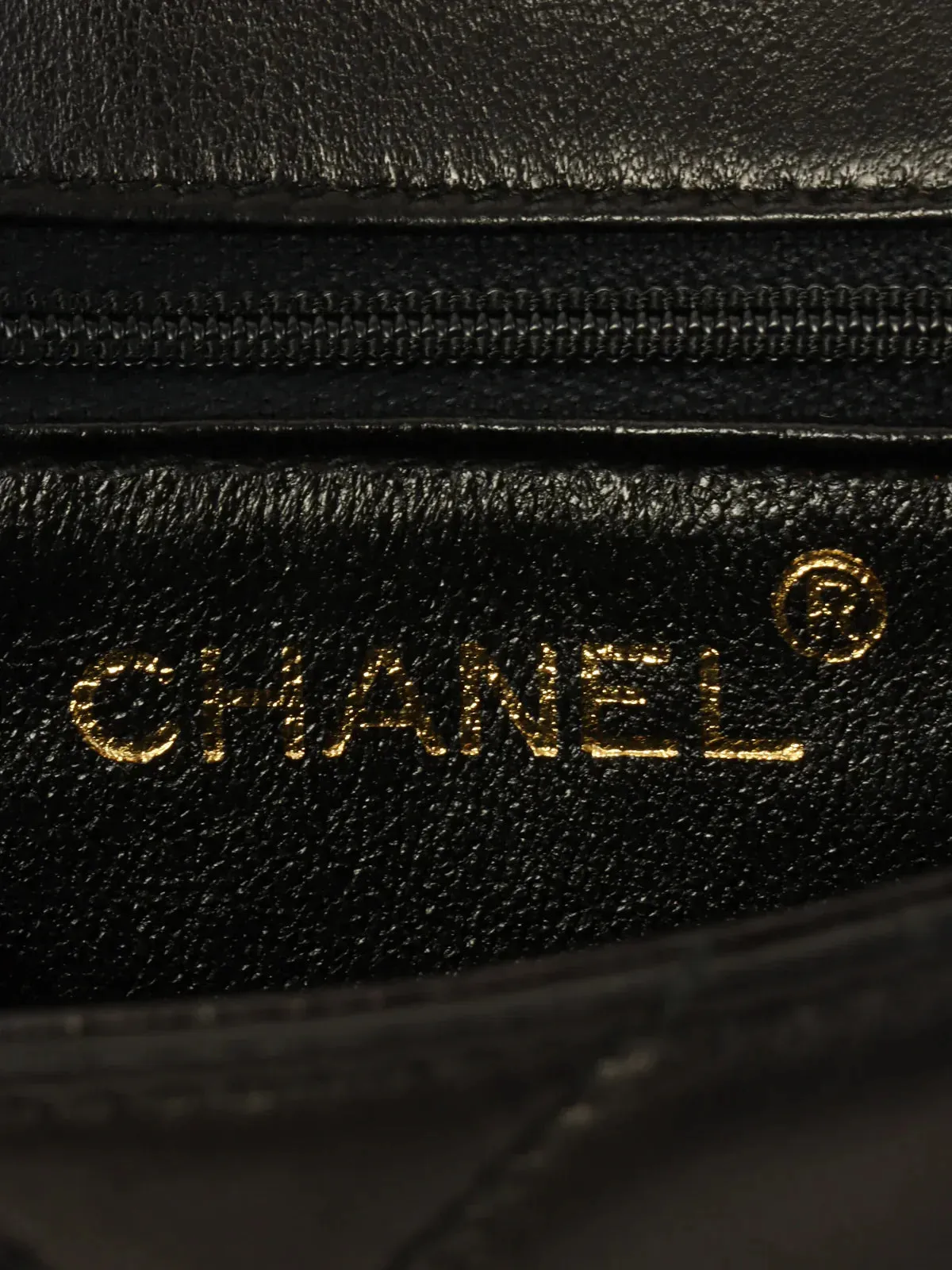 CHANEL Around 1995 Made Cc Mark Turn-Lock Shoulder Bag Black