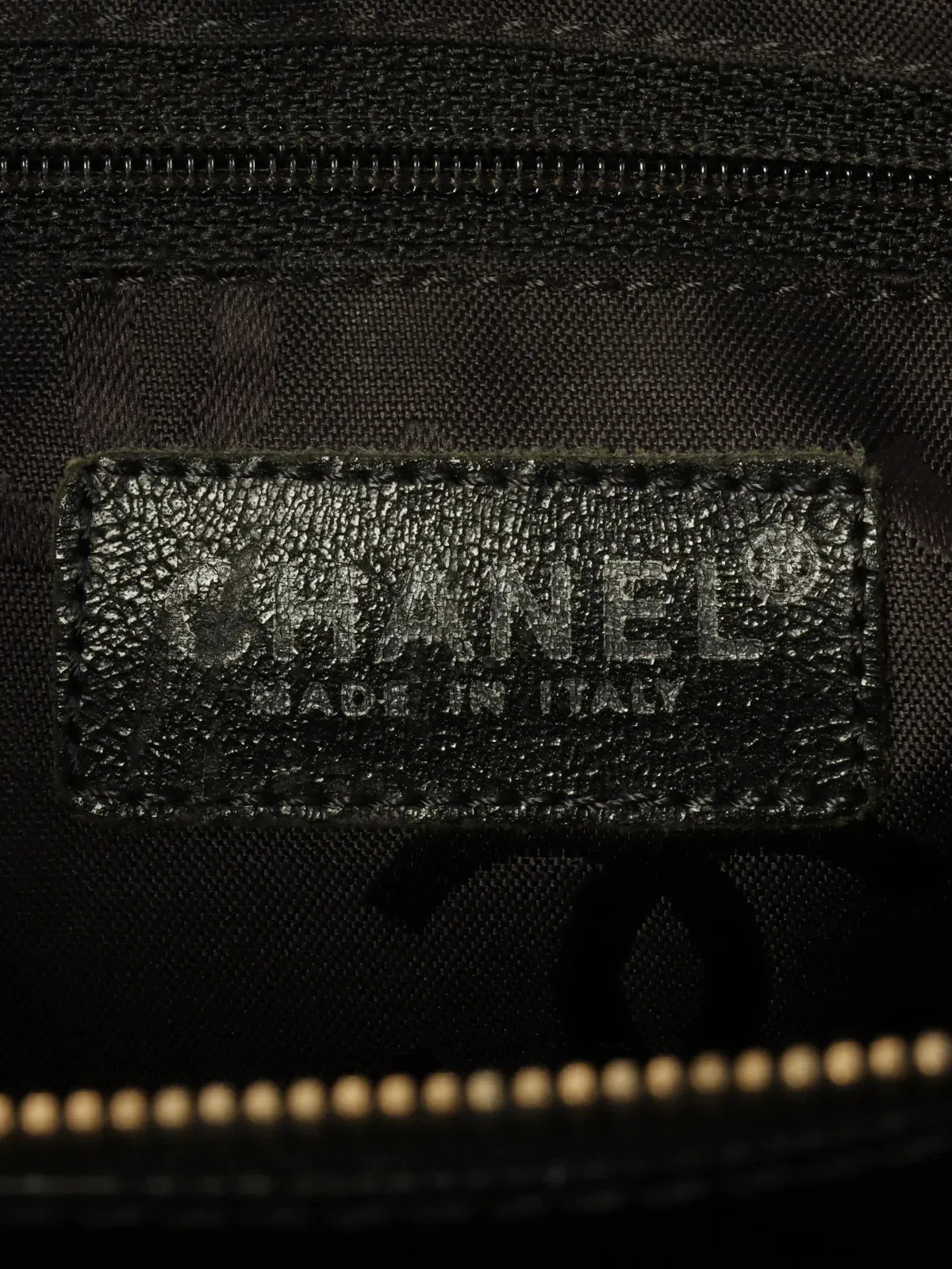 CHANEL Around 2001 Made Caviar Skin Cc Mark Stitch Shoulder Bag Black