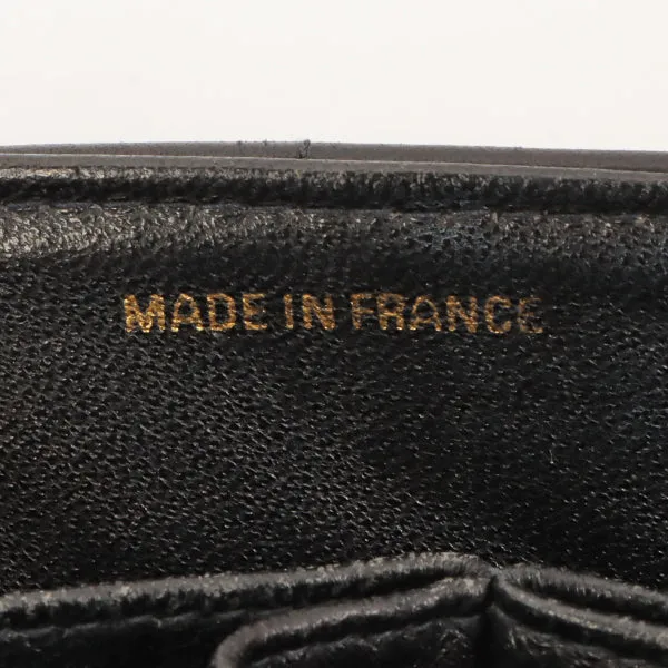 Chanel Around 2002 Made Chocolate Bar Turn-Lock Chain Bag Black