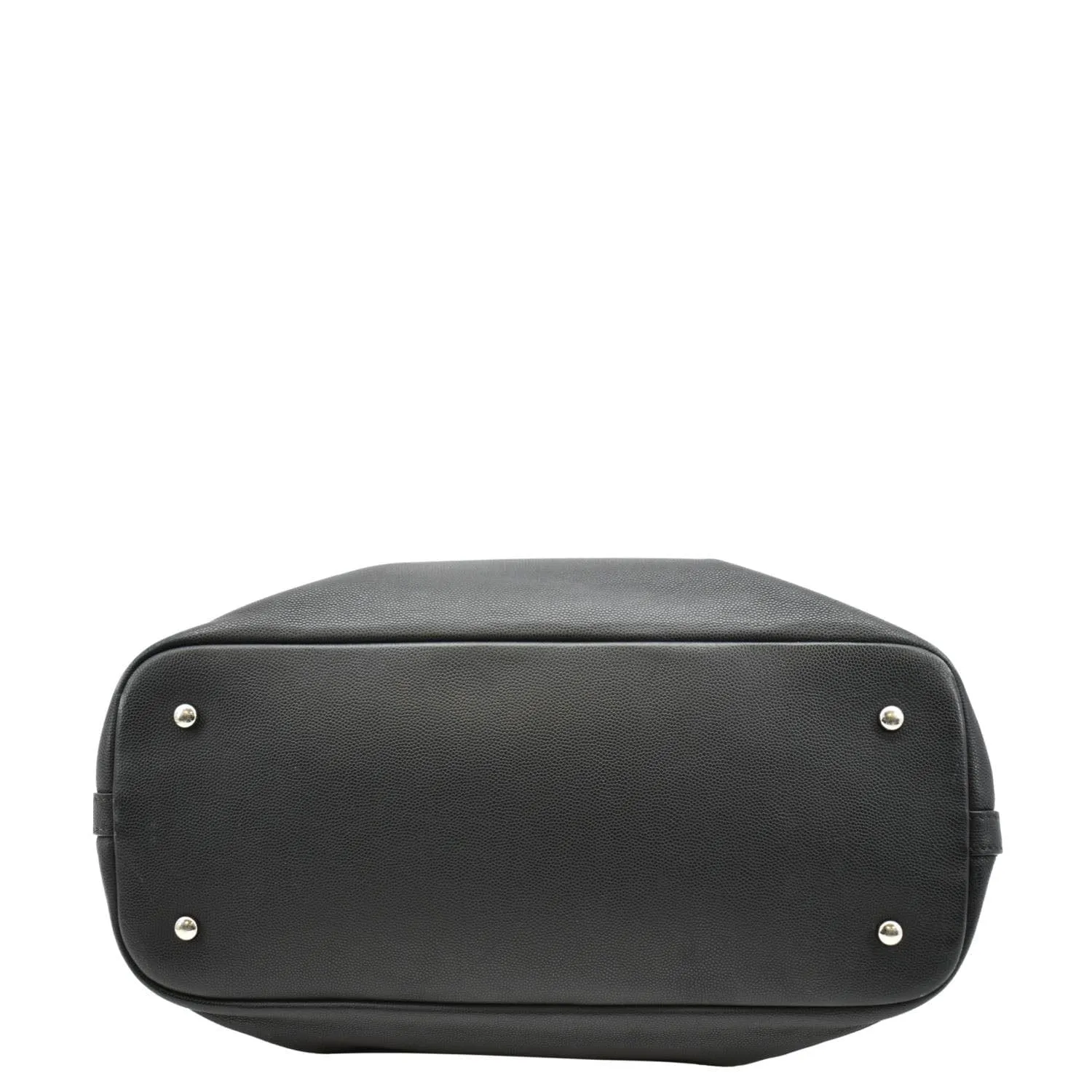 CHANEL Coco Eyelets Large Leather Shopping Tote Shoulder  Black
