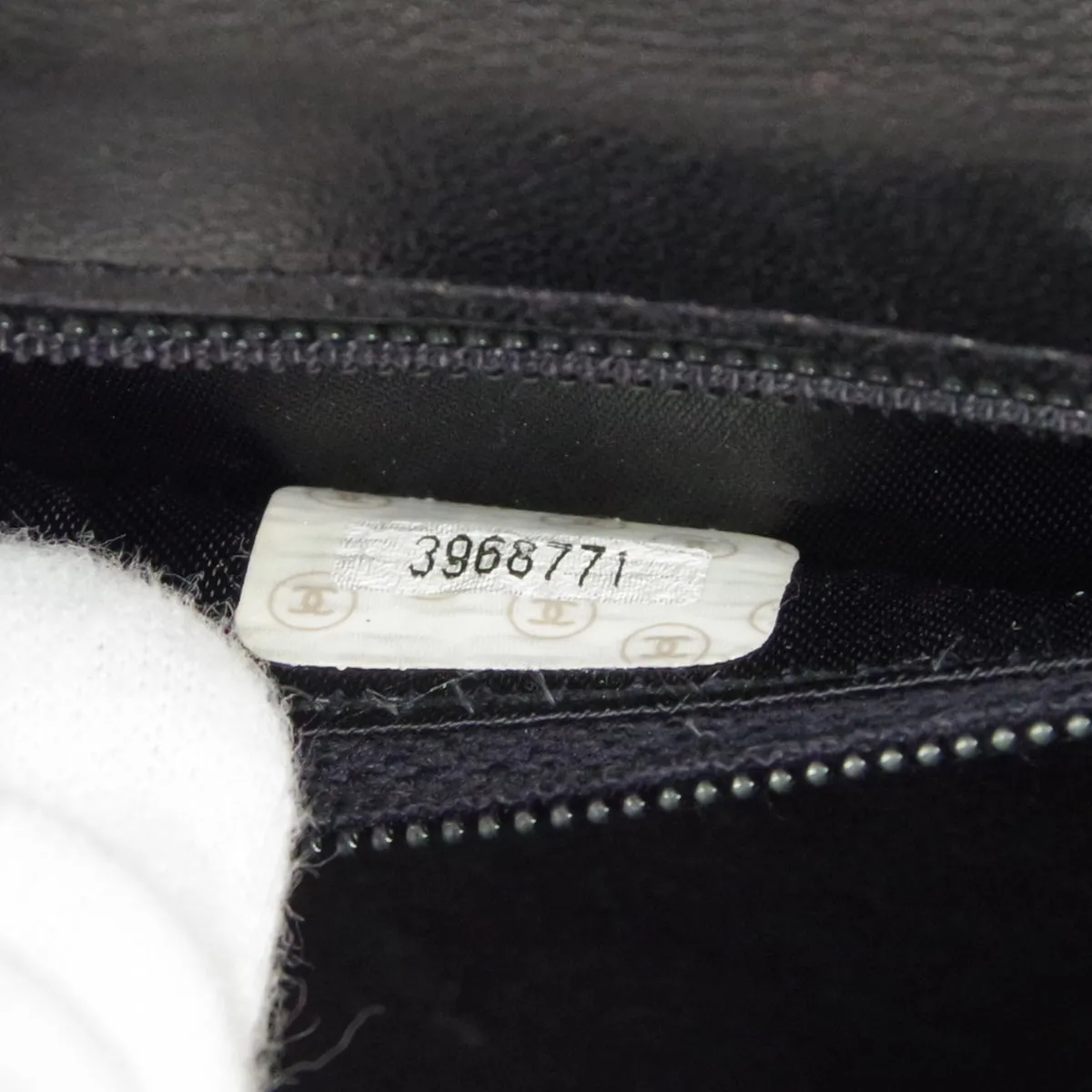 CHANEL * Jumbo Rhinestone Pearl Mini Shoulder Bag Black Satin