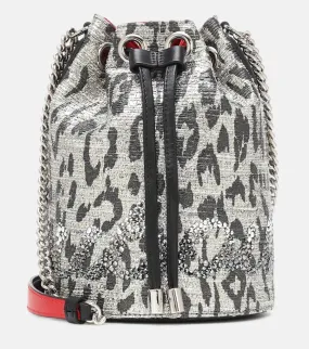 Christian Louboutin Marie Jane metallic bucket bag