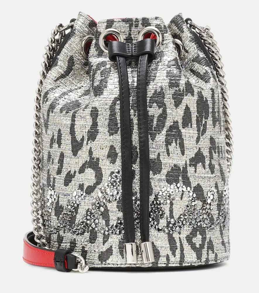 Christian Louboutin Marie Jane metallic bucket bag