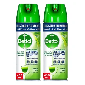 Dettol Antibacterial All-In-One Disinfectant Spay 2*450ml