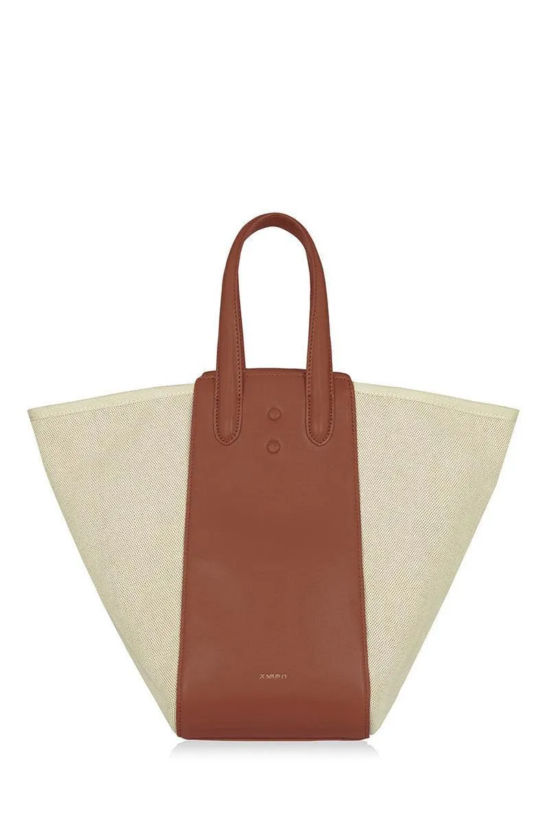 Eight Canvas Tan Mini Tote