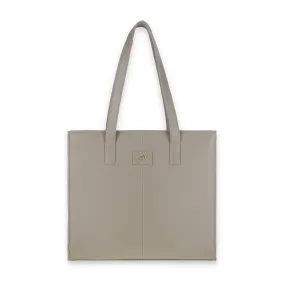 Everyday Women's Graphite Grey Leather Zipper Tote Bag