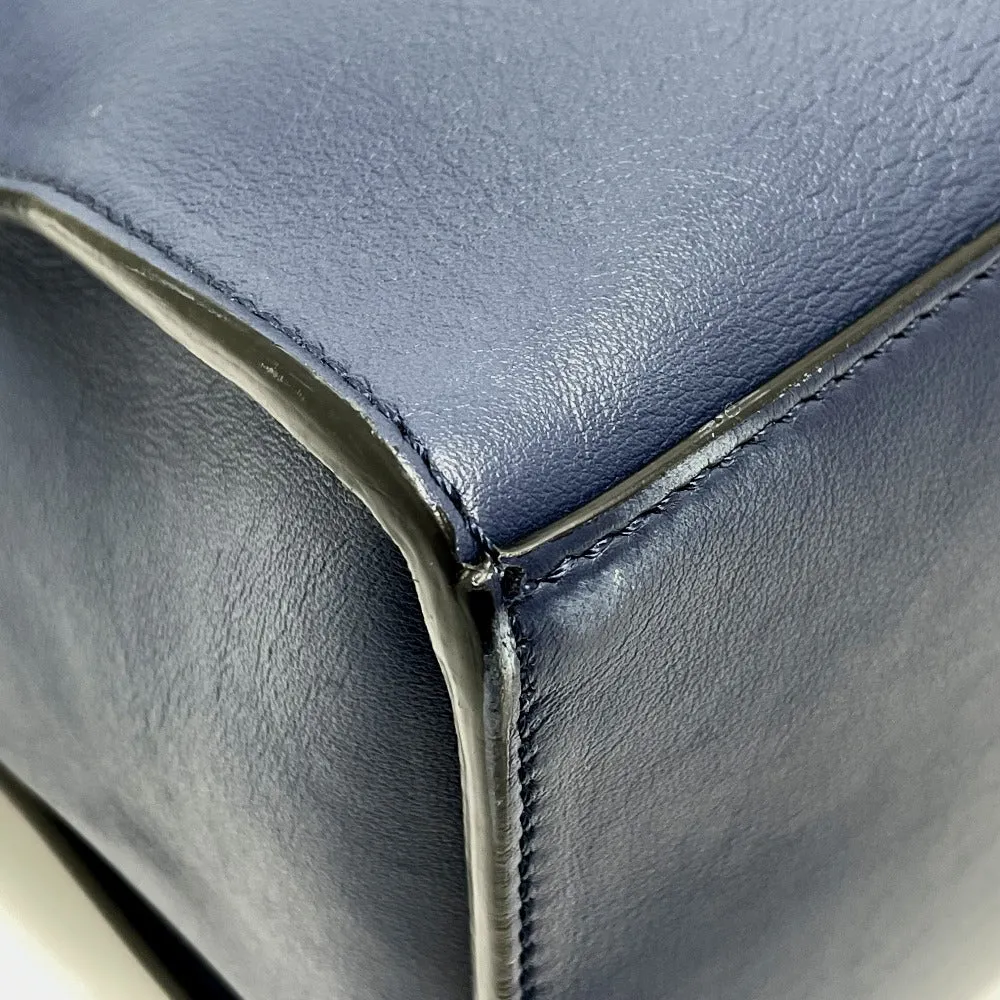 FENDI Business bag 7VA400 leather Navy 2 type handle Briefcase mens Used