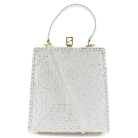 FENDI Handbag leather White Women Used