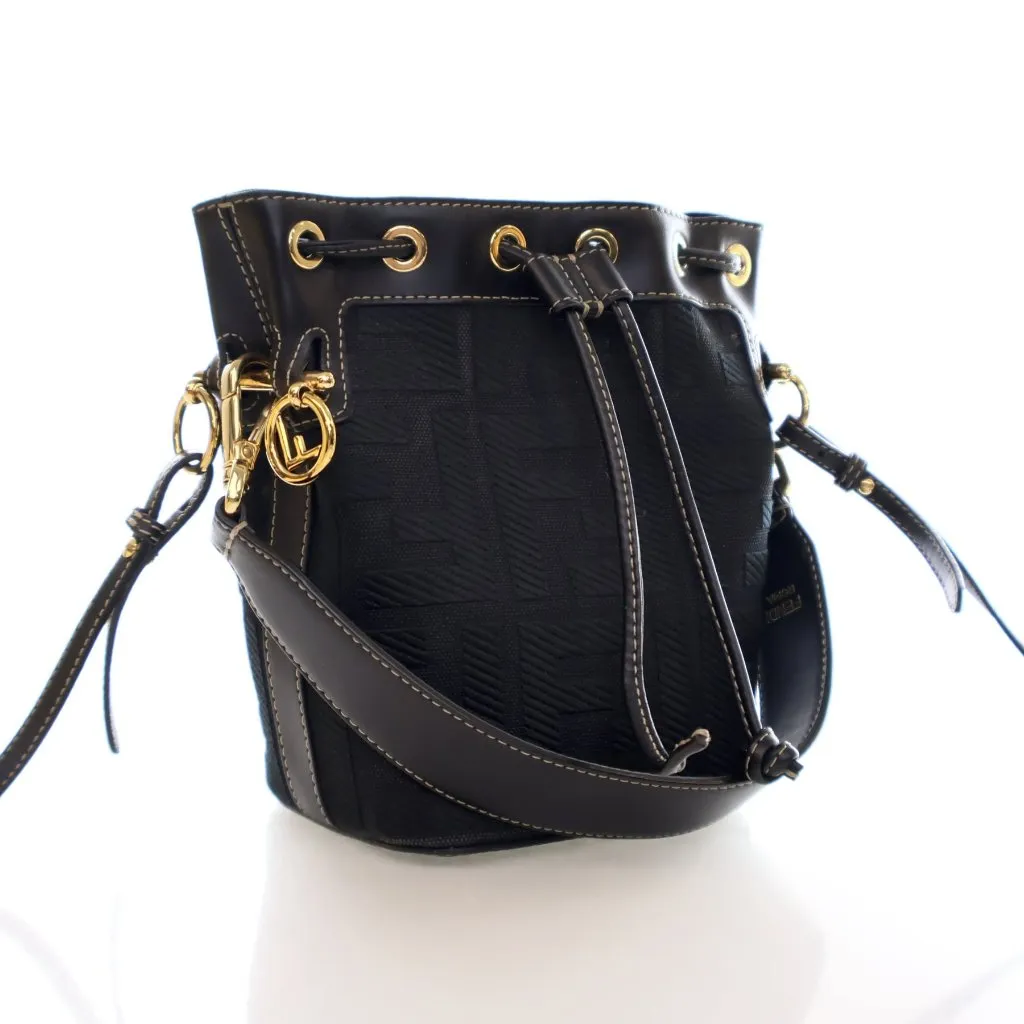 Fendi Mini Canvas Mon Tresor Bucket Bag