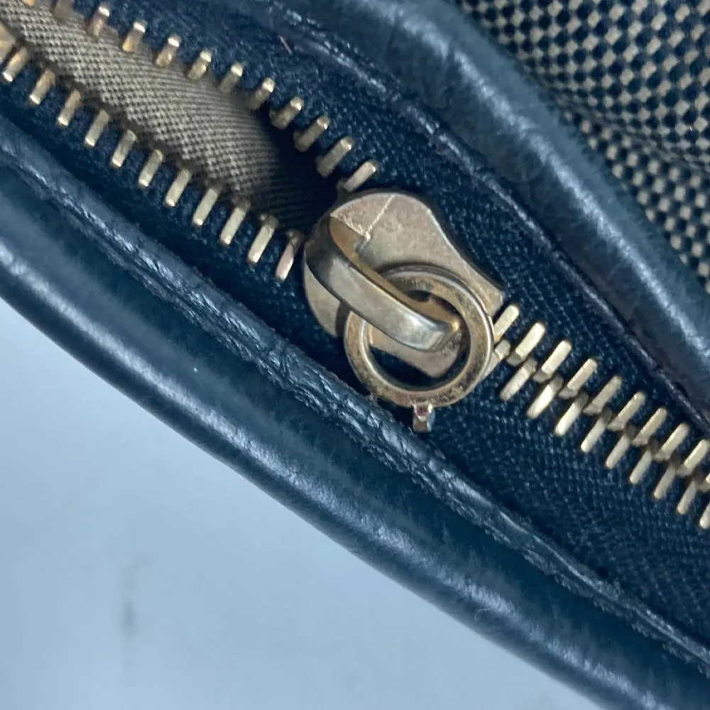 FENDI Shoulder Bag Canvas / leather gray Crossbody logo