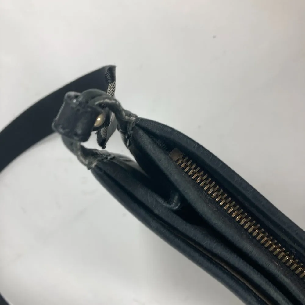 FENDI Shoulder Bag Canvas / leather gray Crossbody logo