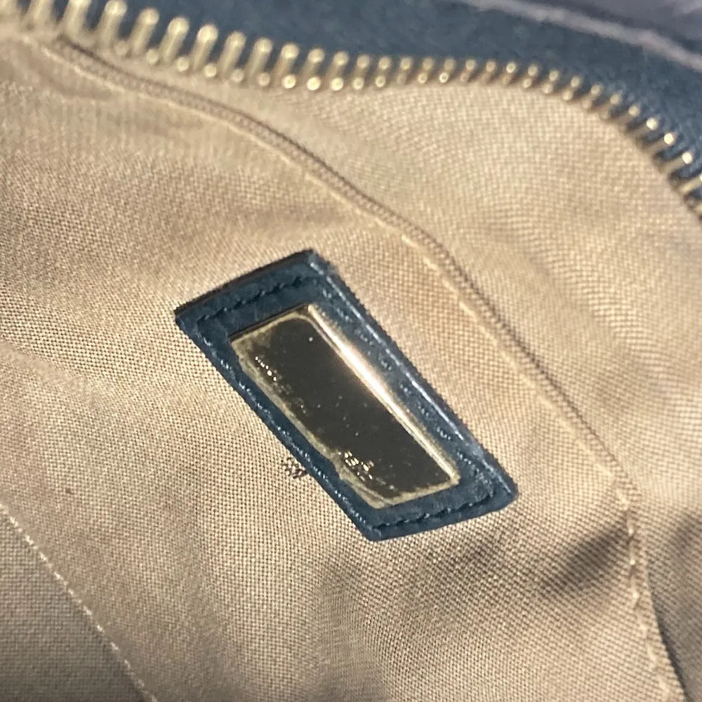FENDI Shoulder Bag Canvas / leather gray Crossbody logo