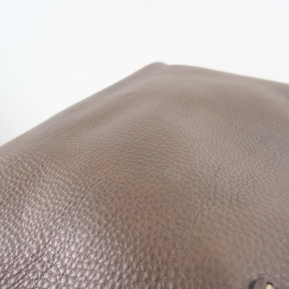 FENDI Tote Bag Calfskin Brown Celeria unisex(Unisex) Used