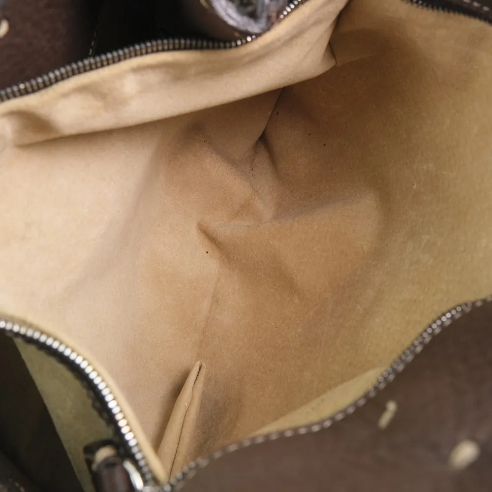 FENDI Tote Bag Calfskin Brown Celeria unisex(Unisex) Used