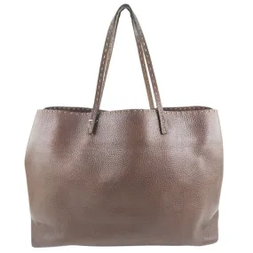 FENDI Tote Bag Calfskin Brown Celeria unisex(Unisex) Used