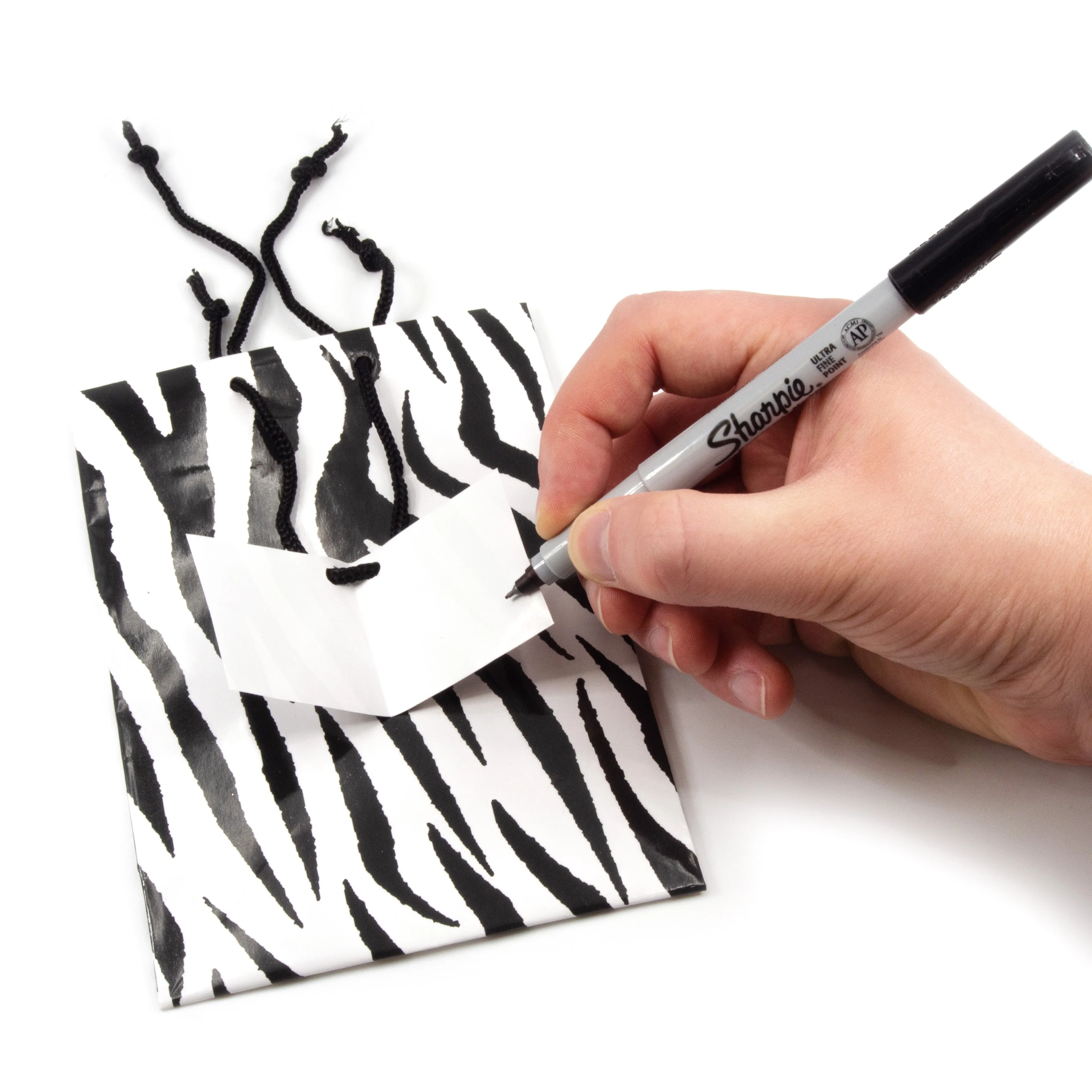 Glossy Zebra Paper Tote Gift Bags