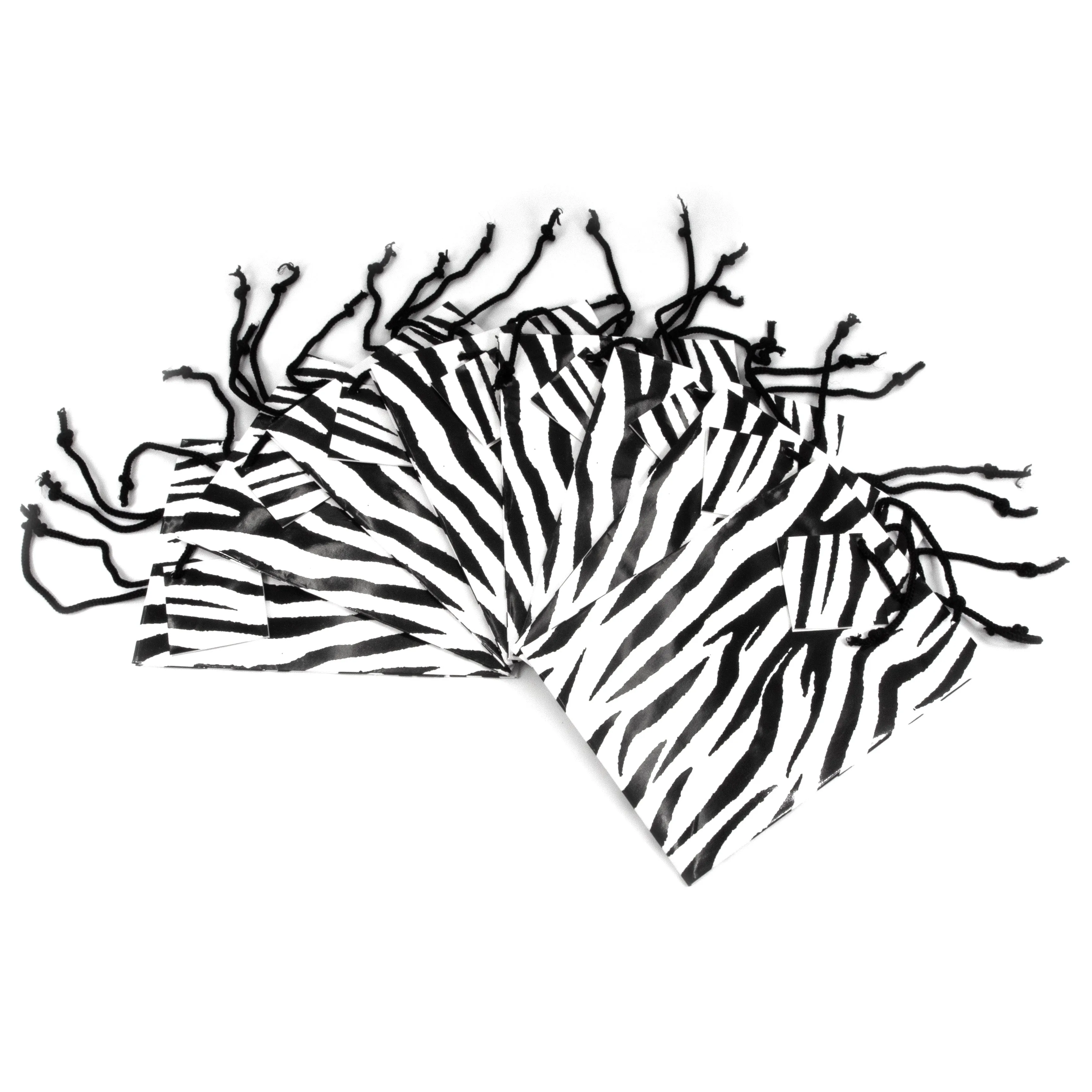Glossy Zebra Paper Tote Gift Bags