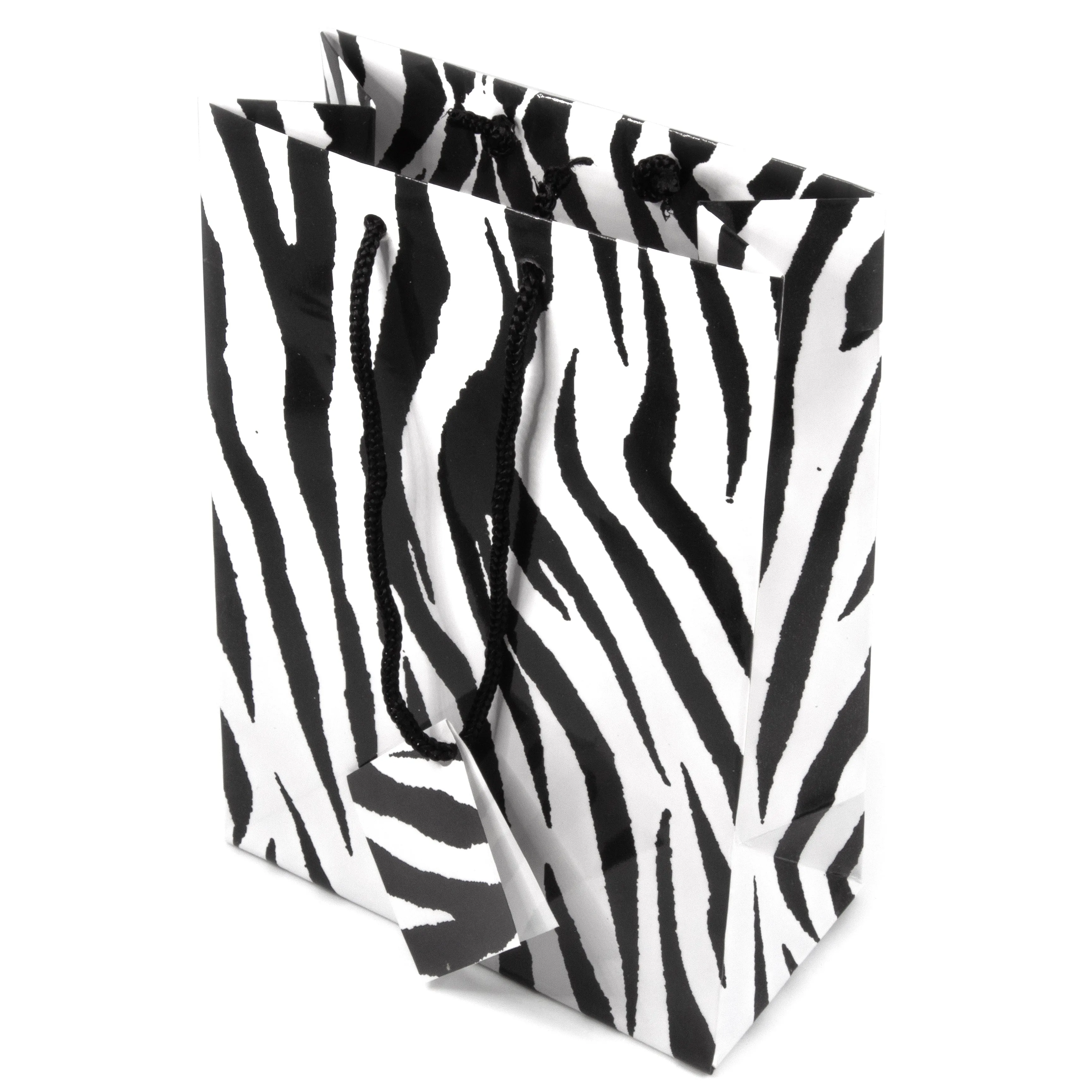 Glossy Zebra Paper Tote Gift Bags