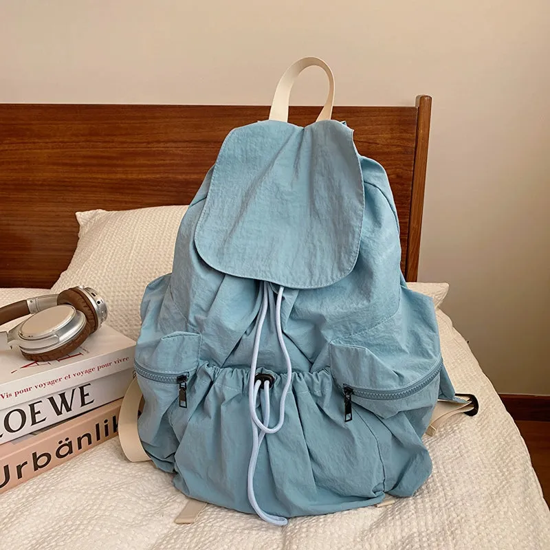 Korean Lazy Wind Drawstring Backpack - 2024 High-Capacity Travel Bag