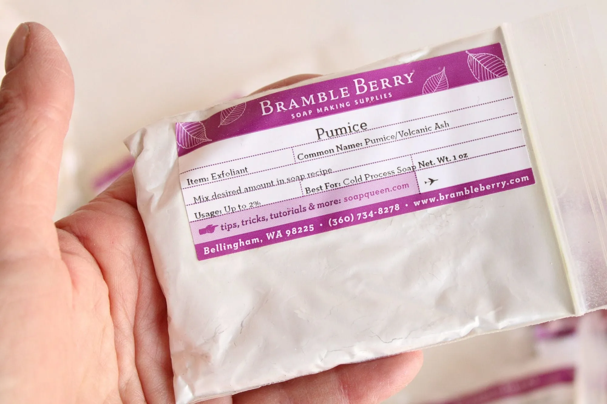 Lot of Soap or Cosmetic Additives, By Bramble Berry, Bamboo, Loofah, Pumice, Jojoba, Cranberry Seed, Strawberry Seed, Sample Packs