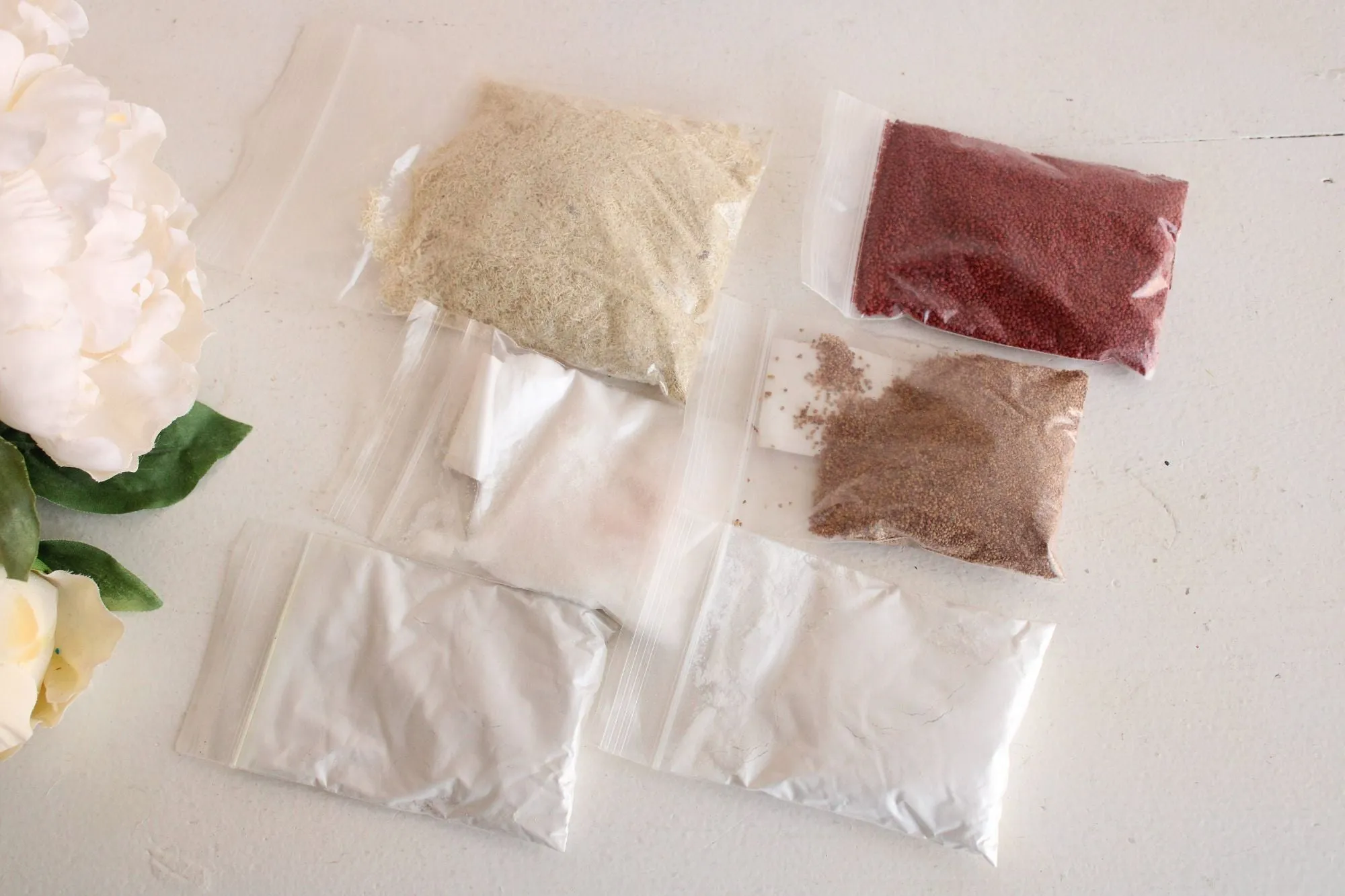 Lot of Soap or Cosmetic Additives, By Bramble Berry, Bamboo, Loofah, Pumice, Jojoba, Cranberry Seed, Strawberry Seed, Sample Packs