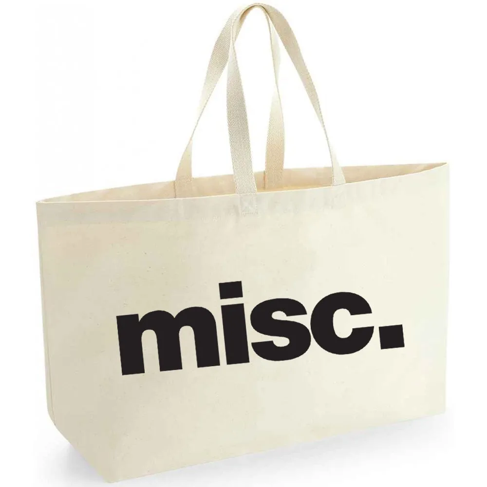 Misc - Oversized Tote Bag - Natural