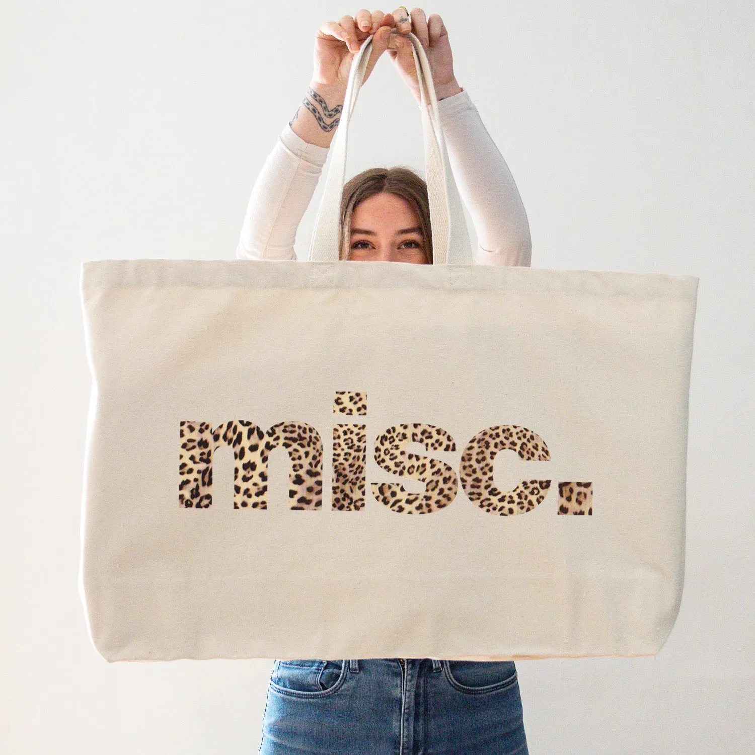 Misc - Oversized Tote Bag - Natural