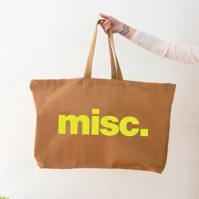 Misc - Oversized Tote Bag - Tan
