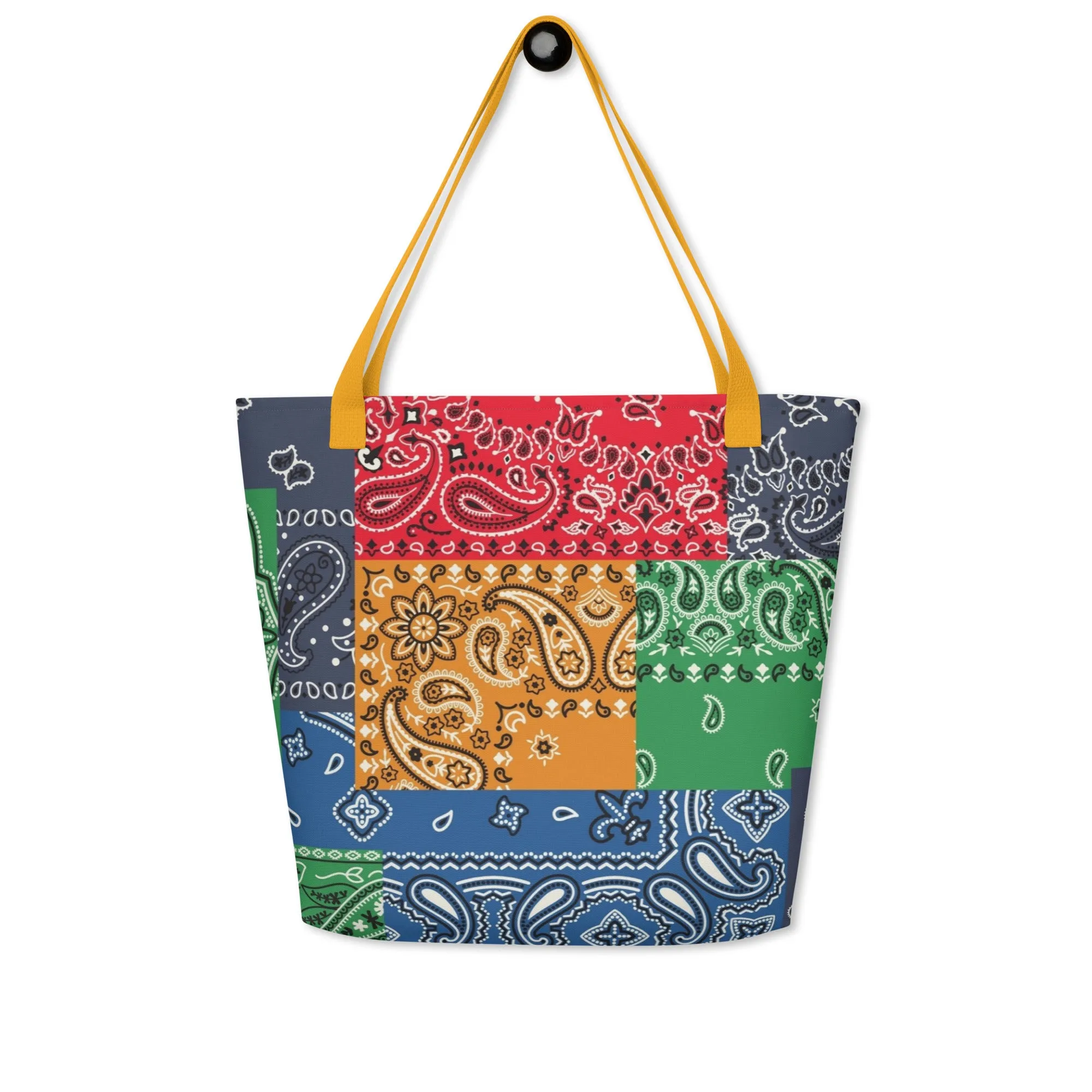 Paisley Bandana All-Over Print Large Tote Bag