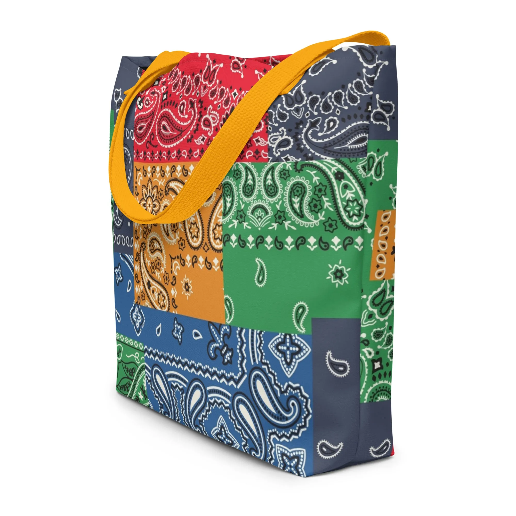 Paisley Bandana All-Over Print Large Tote Bag