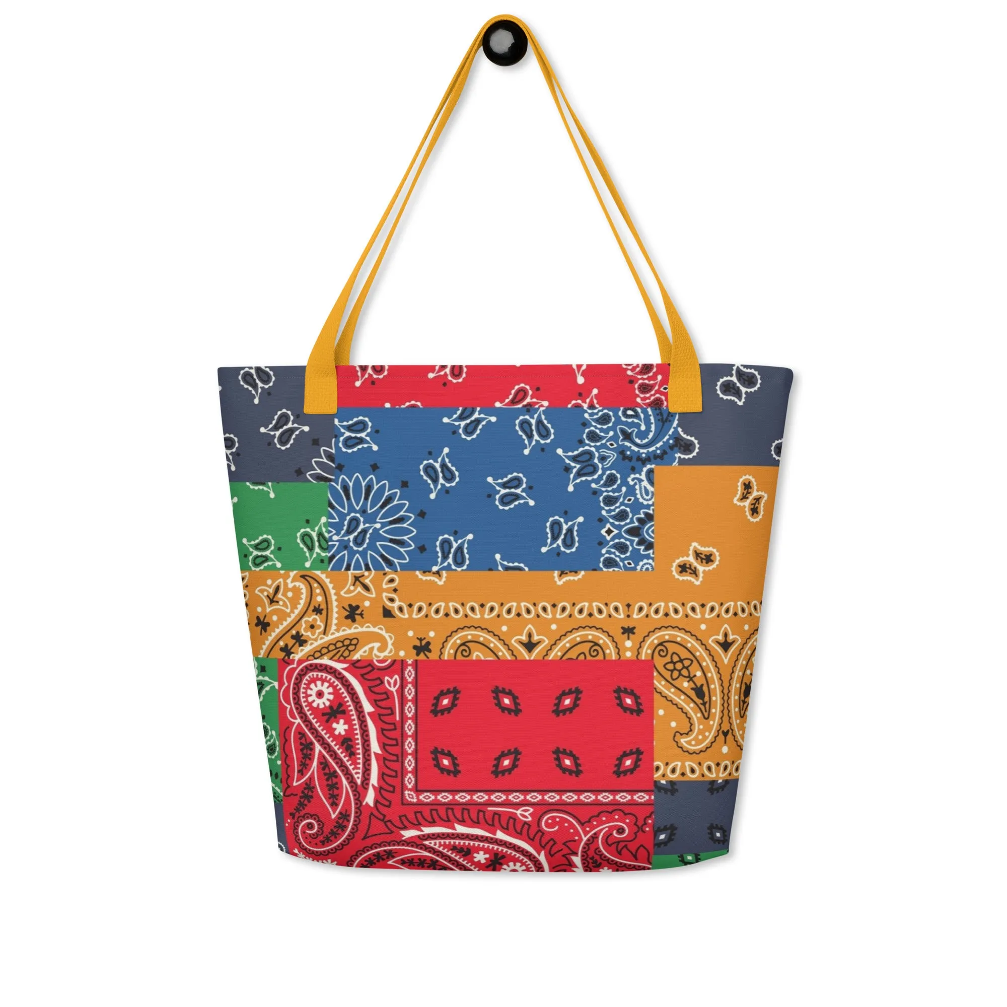 Paisley Bandana All-Over Print Large Tote Bag