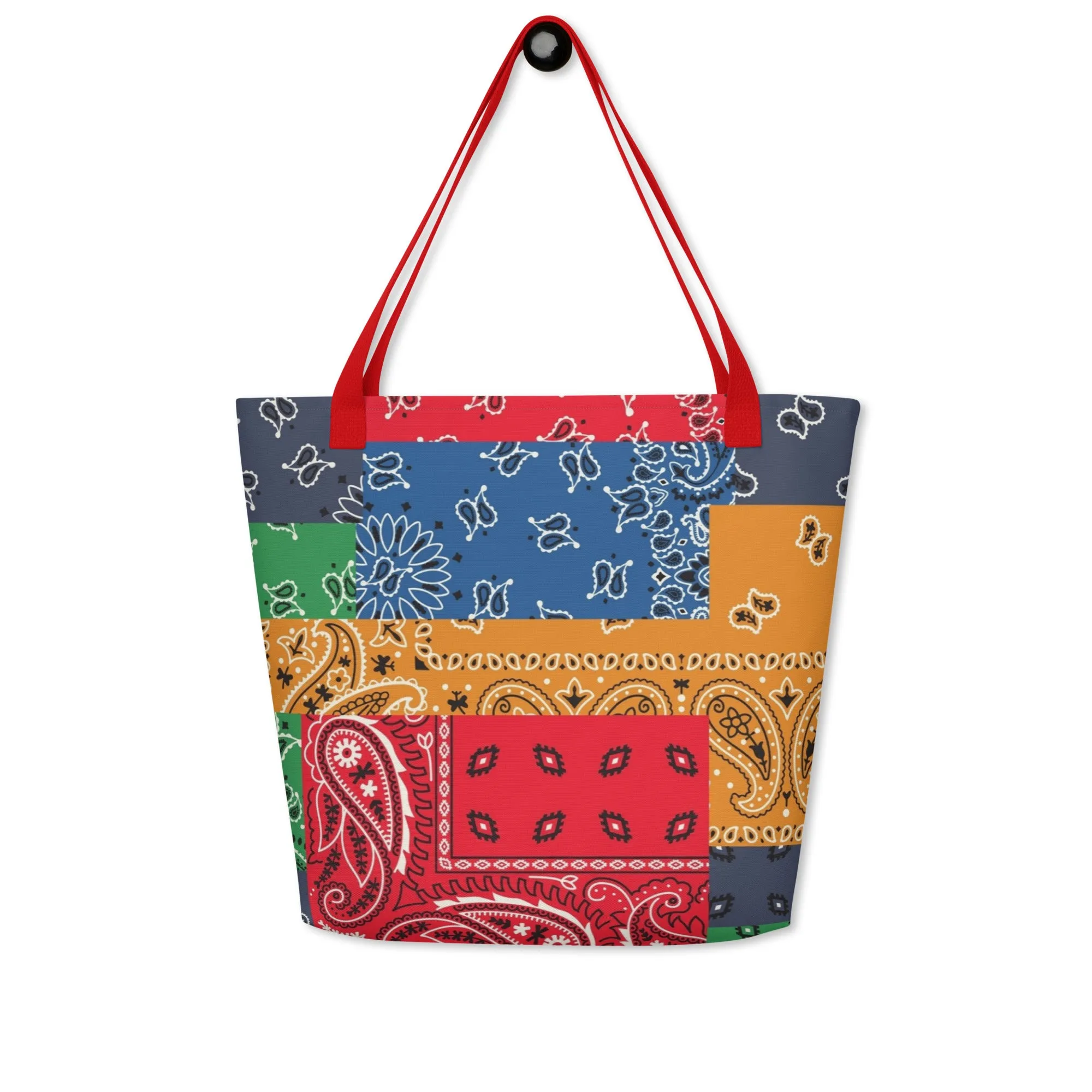 Paisley Bandana All-Over Print Large Tote Bag