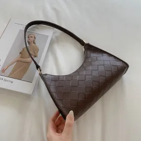 PB24 Brown Wide Weave Design Purse