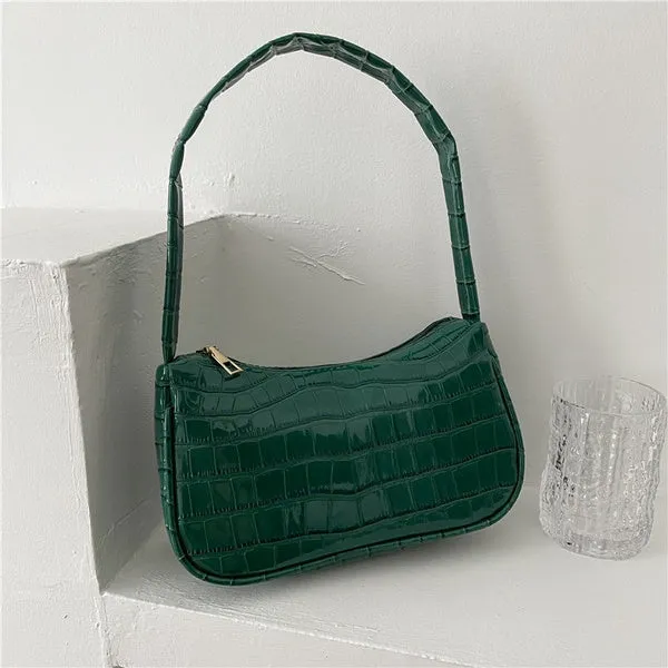 PB43 Green Crocodile Design Purse