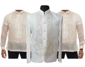 Premium Cocoon Groom & Groomsmen Barong Tagalog Package - JEF789