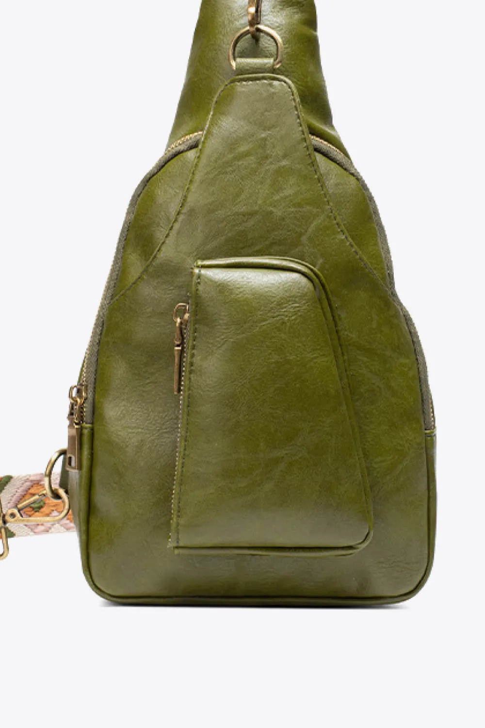 Street Smart Faux Leather Sling Bag